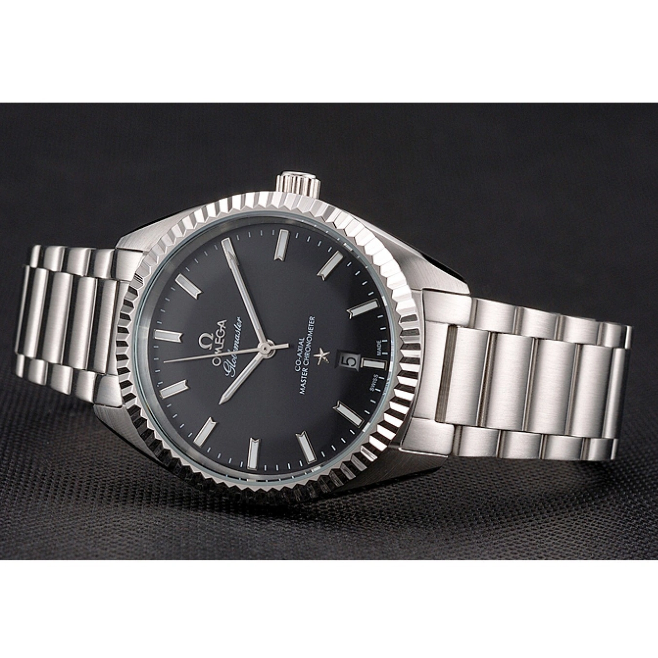 1024 Omega Globemaster Black Dial Stainless Steel Case And Bracelet